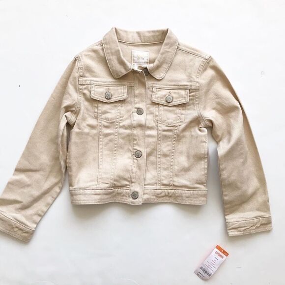 Gymboree NWT beige/bronze  jean jacket M(7/8Y) - Picture 1 of 6